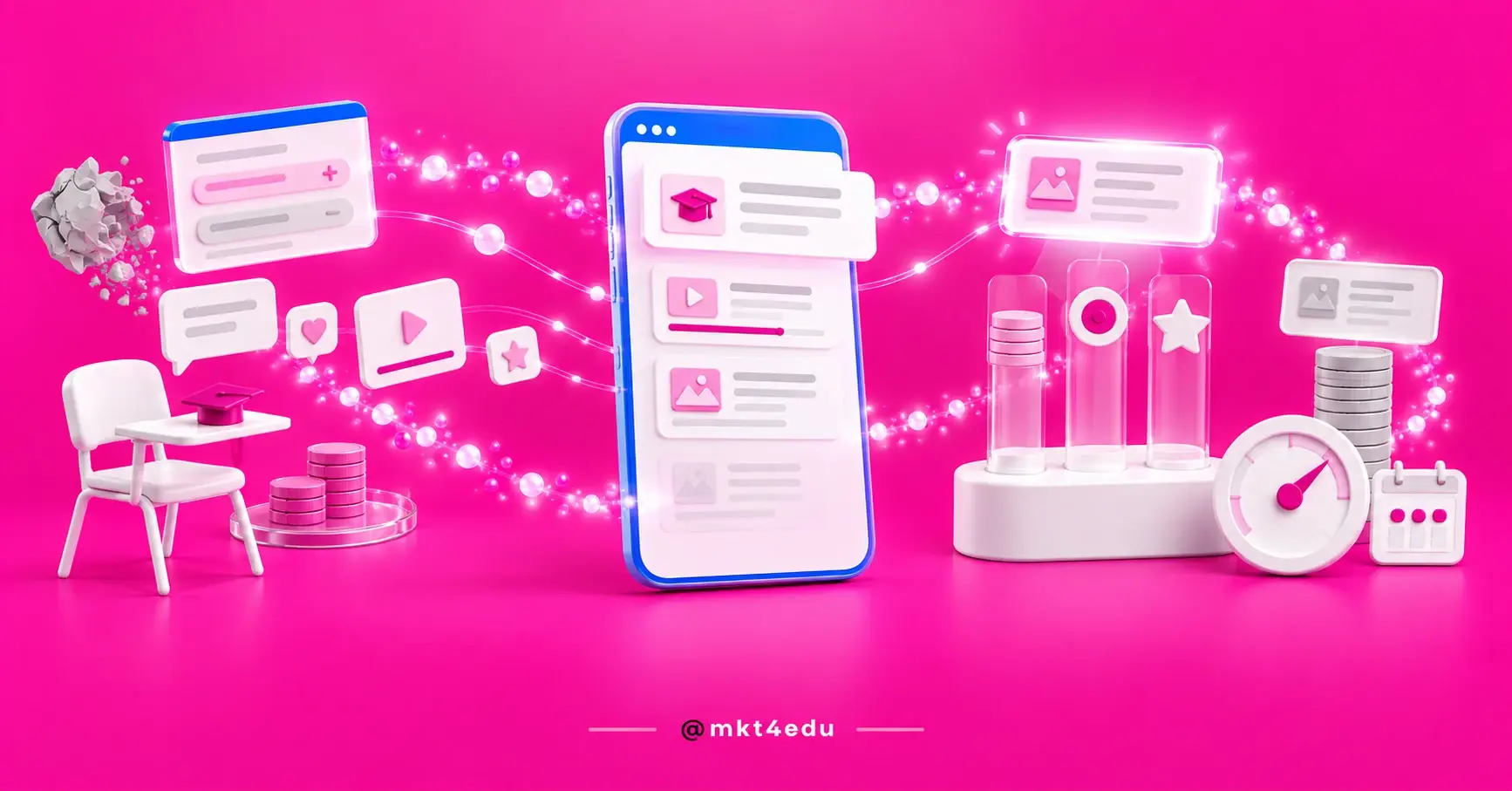 Algoritmo do Facebook: feed em celular com posts recomendados, sinais de interação e painel de temas de interesse