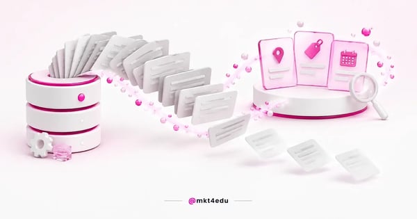Database expanding into template pages, illustrating programmatic SEO