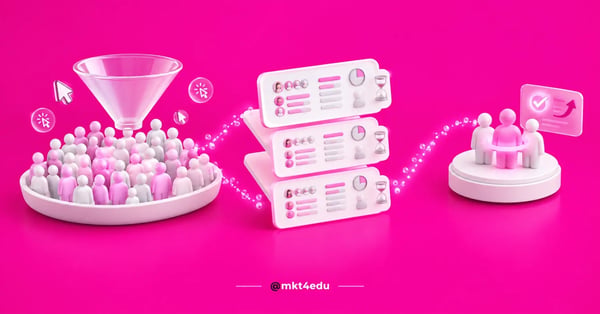Paid traffic remarketing layers: a crowd, window and frequency panels and a qualified audience