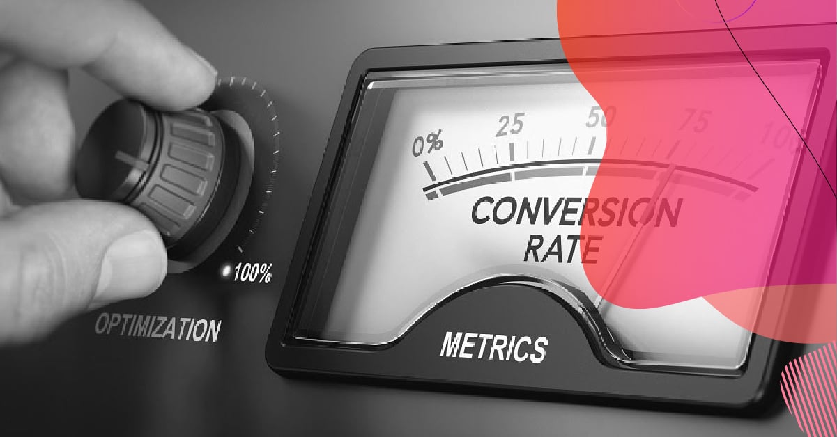 Metrics indicator showing low conversion rate, symbolizing the reasons that reduce performance in marketing strategies.