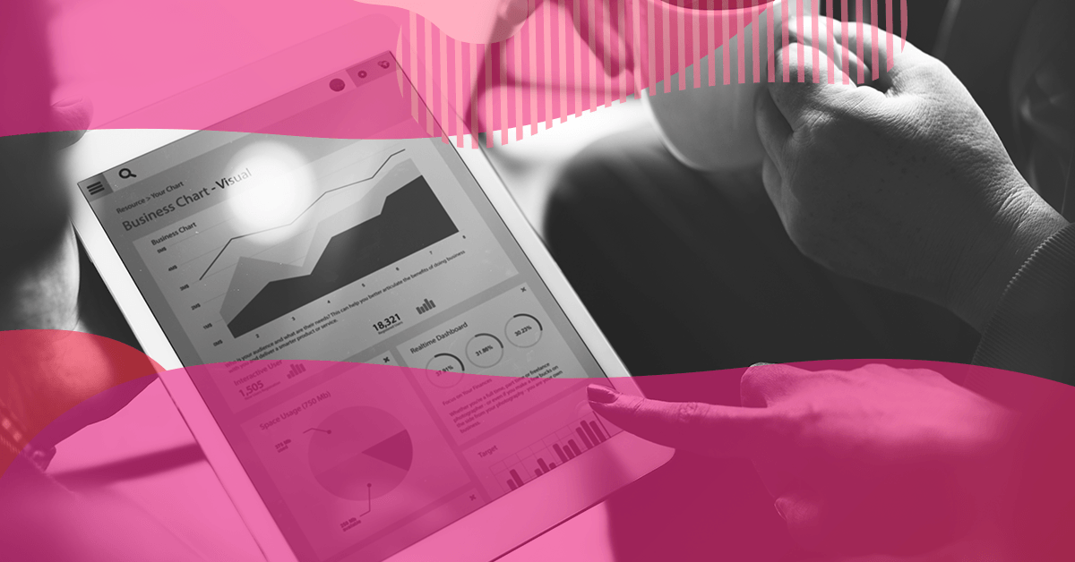 Analysis of graphics on a tablet with digital marketing data to capture qualified leads.