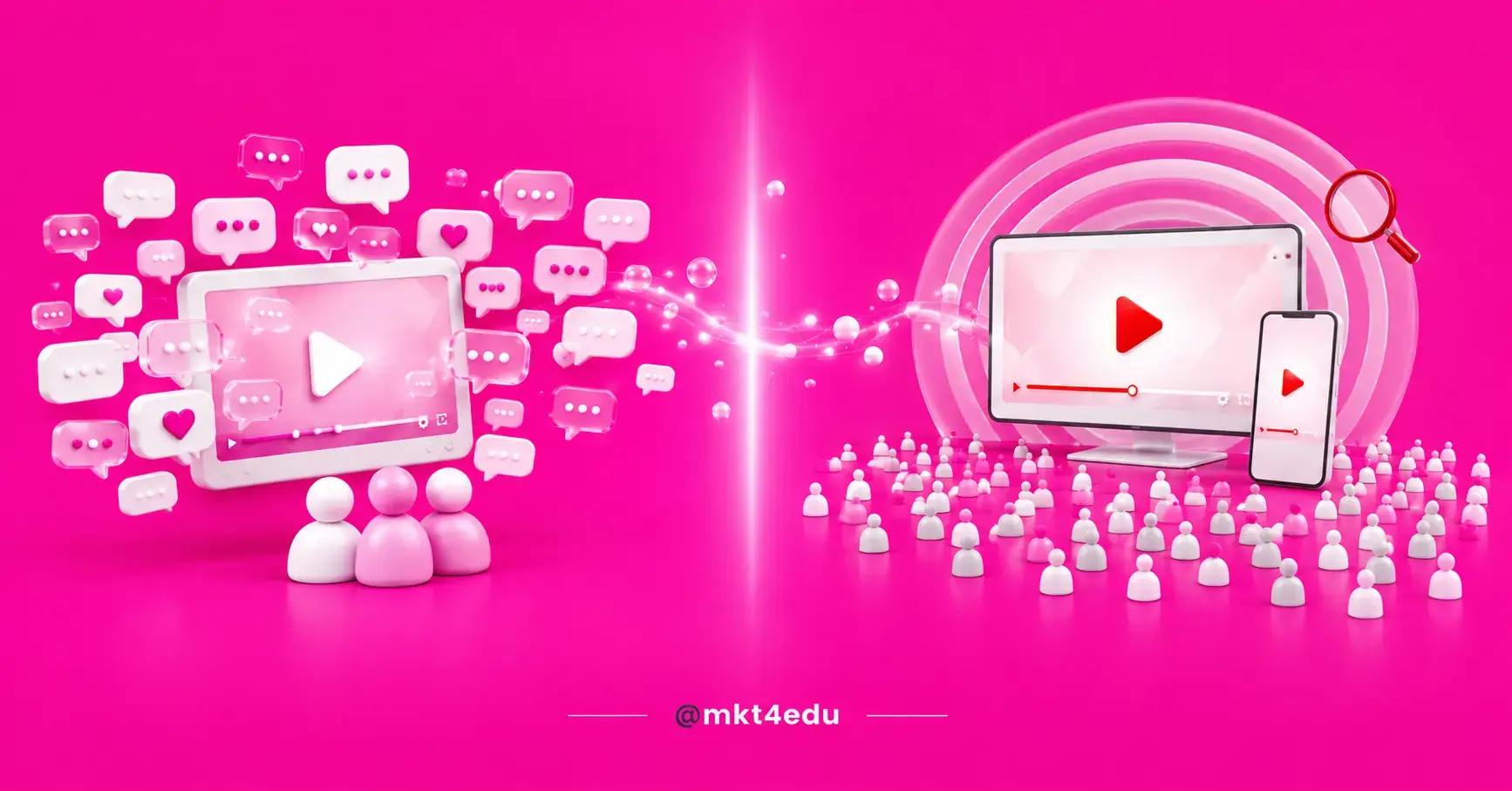 Visual comparison Bilibili vs YouTube with both platform logos side by side