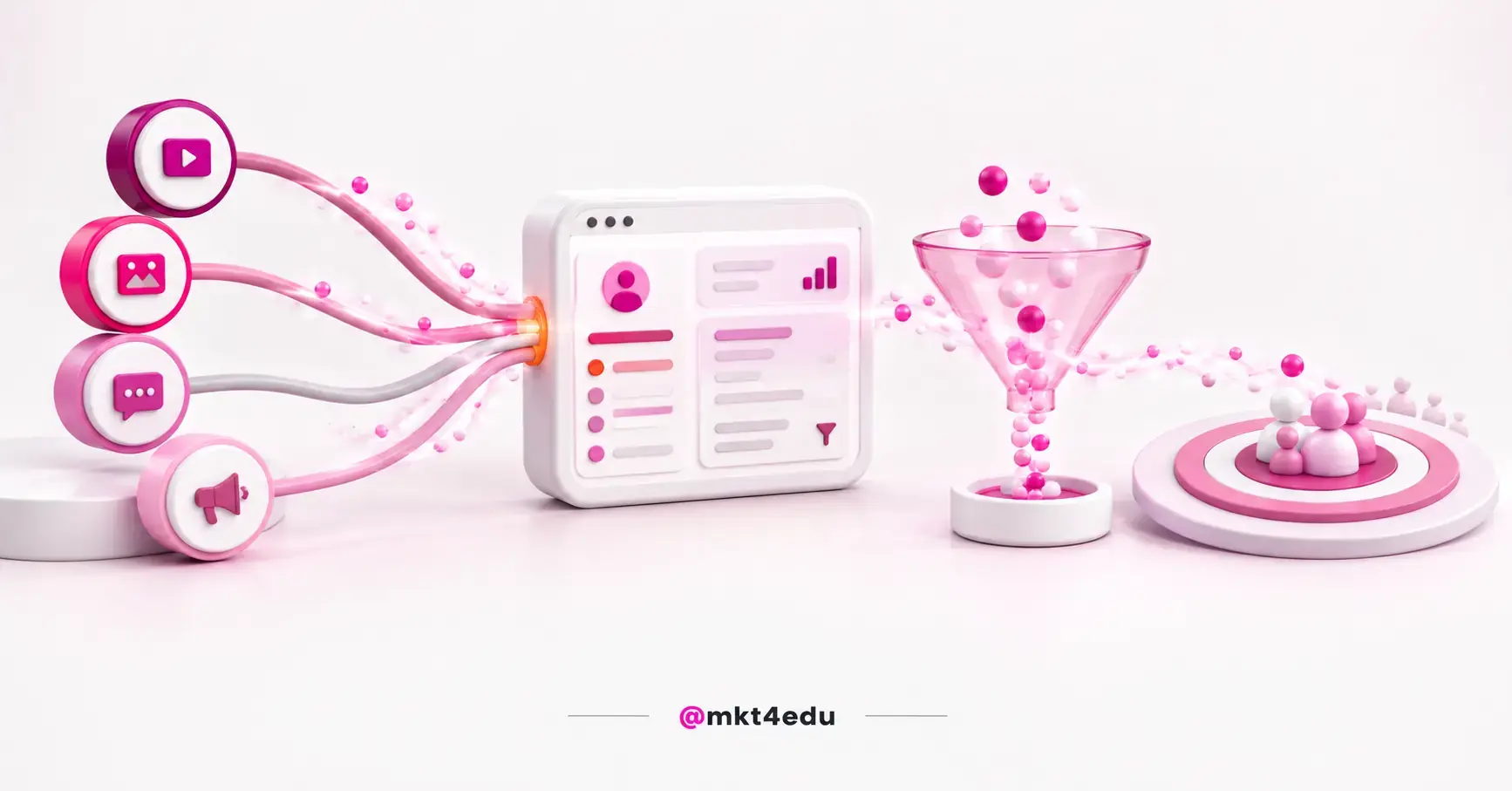 Panel showing ad accounts in HubSpot with Facebook, LinkedIn, Google and TikTok icons