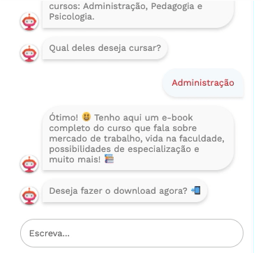 Chatbot para captação
